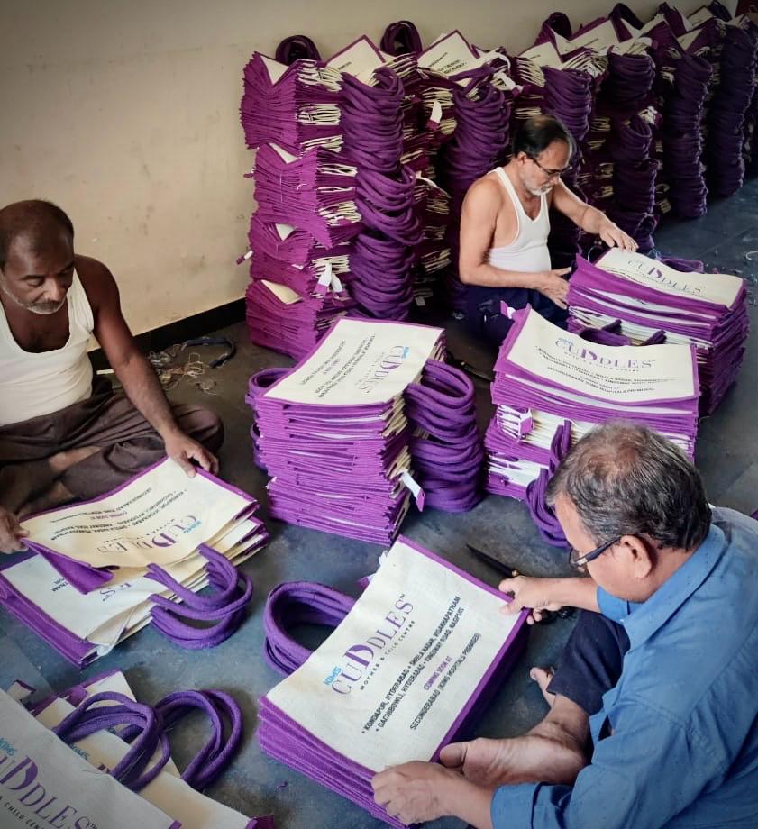 Artisan working on eco-friendly bag - 2